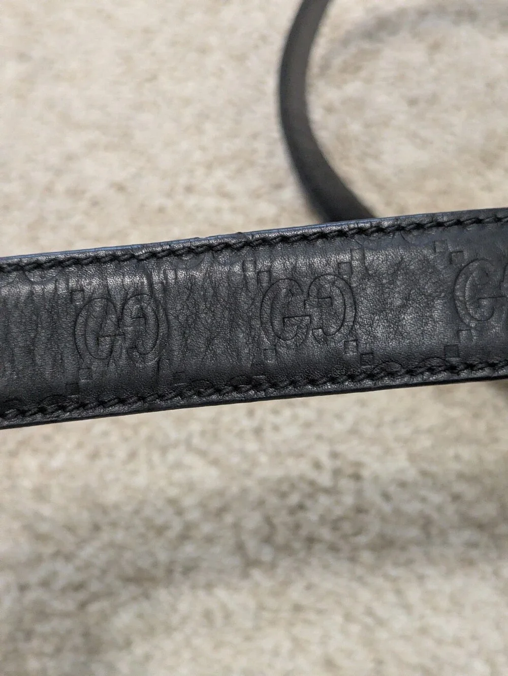 Gucci Guccissima Leather Monogram Belt
